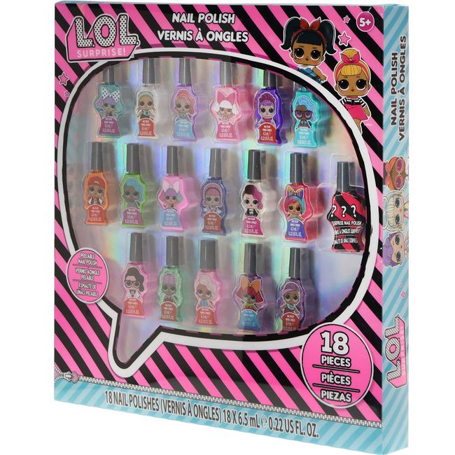 Disney Frozen-Townley Girl Non-Toxic Peel-off Nail Polish Set with Shimmery  and Opaque Colors with Nail Gems for Girls Ages 3+, Perfect for Parties,  Sleepovers and Makeovers, 18 Pcs 