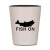 CafePress Fish On Unique and Funny Shot Glass