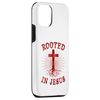 iPhone 15 Rooted In Jesus Christian Cross With Tree Roots Case