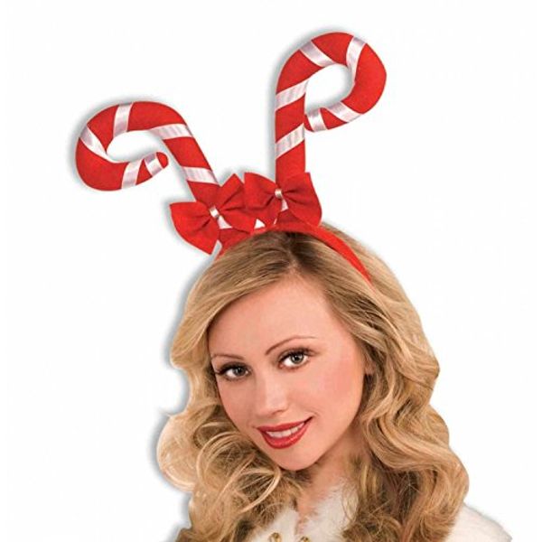 Candy Cane with Red and White Bows Headband