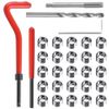 Teocpai 30 PCS Thread Repair Kit M6 Thread Repair Tool Thread Insert Threaded Helicoil Kit