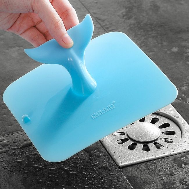 Shower Drain Cover, Silicone Floor Drain Cover, Shower Drain Stopper Matt to Prevent Drain Odor, Rubber Floor Drain Smell Stopper for Tub, Bathroom