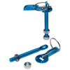 Set universal bonnet hooks/pins - blue aluminum