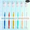 600 Pcs Individually Wrapped Toothbrush Set Medium Soft Bristle Toothbrushes Bulk Packed Disposable Tooth Brush Travel Manual Toothbrush for Hotels Travel Adults Kids Guest, 6 Colors