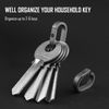 KeyUnity Titanium Key Ring Carabiner for Connecting Mini Hook Quick Release Connector S/M/L Size Silver (KA30SW (M*2))