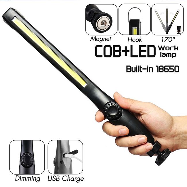 Battery Powered Portable COB LED Work Light Handheld Lantern