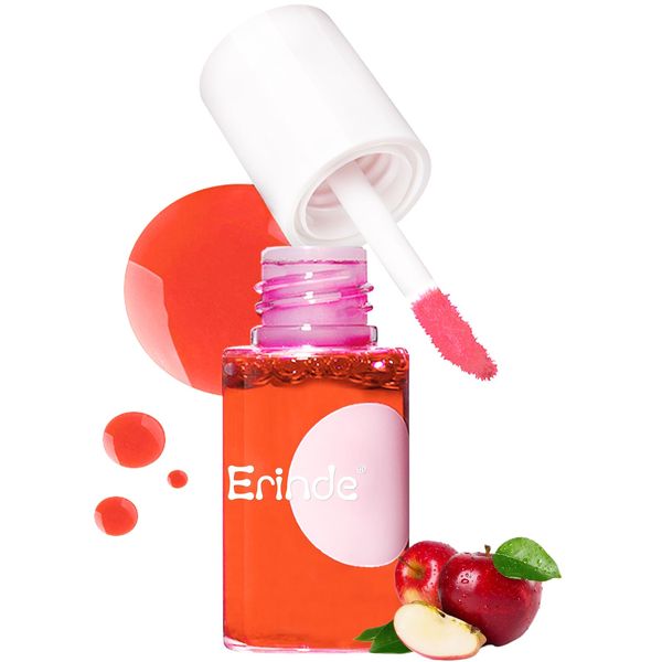 Erinde Lip Tint Stain Makeup,Korean Lip Tint,Lip Stain Tint Waterproof Makeup,Mini Liquide Lipstick,Non-sticky & Long Lasting #01 Apple Red