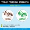 30mm - Vegan Friendly Stickers, 5000, Green