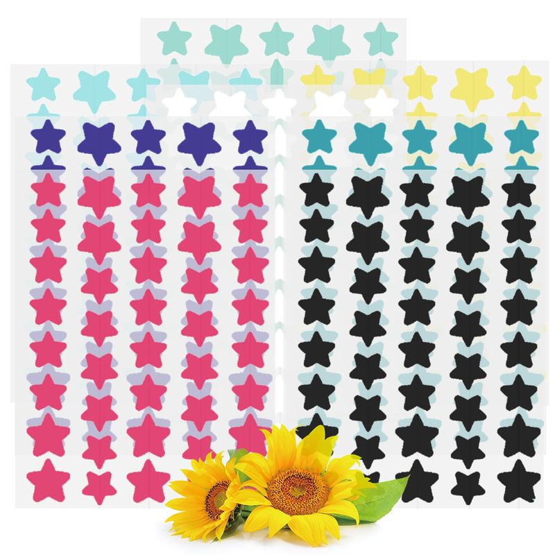 3500 Adesivi Olografici A Forma Di Stella Arcobaleno Per Bambini – 15 Mm, Fogli Da 50, Per Ricompense E Decorazioni