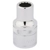 Draper 33599 1/2-Inch Square Drive Polished Chrome Imperial Socket, 3/8-Inch Size