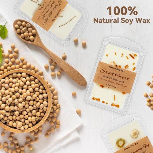 SCENTORINI Wax Melts, Premium Wax with Essential Oil, Scented Wax Melts, Natural Dried Flower, Pine Needles, Sandalwood, Mediterranean Fig, 2.5 oz X 3 Pack