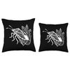 Line Art Entomologists Green Stink Bug Throw Pillow