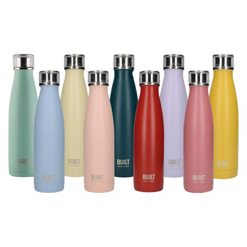 Built Perfect Seal Double-Walled Insulated Stainless Steel Water Bottle, 480 ml, Vanilla