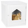 18.90" Hidden Litter Box Cat Enclosure End Table Kitty Pet House