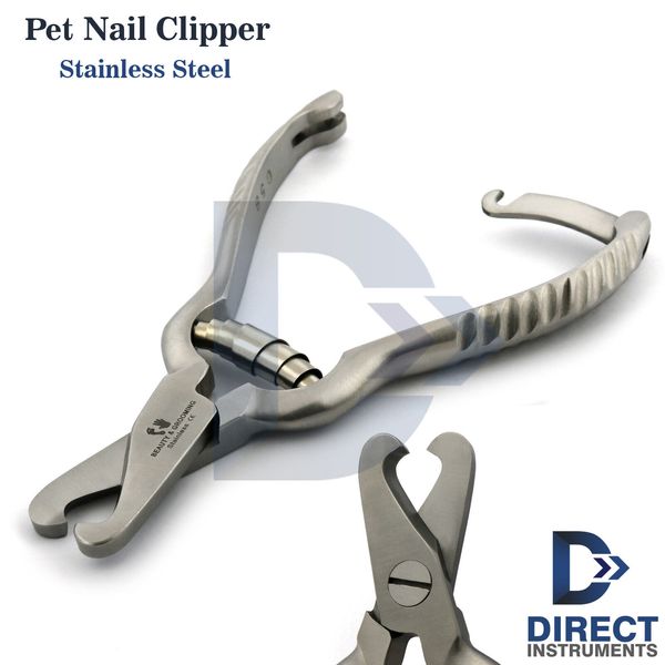 Stainless Steel Pet Nail Clipper Dog Cat Paw Claw Cutter Grooming Locking Safety