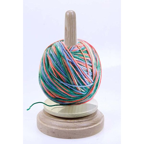 Wood Yarn Holder - with Twirling Mechanism