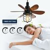 20IN Socket Fan Light with Remote Screw in Ceiling Fan in Light E26 bulb Black