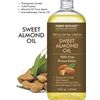 Cold Pressed Sweet Almond Oil - Triple AAA+ Grade Quality, For Hair, For Skin and For Face, 100% Pure and Natural with Pump dispenser, 16 fl oz