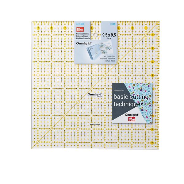 Prym Ruler, 9.5 x 9.5 Inch,Transparent