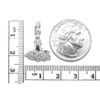 .925 Christmas Candle Sterling Silver Pendant Charm