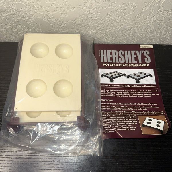 TIK TOK Favorite Hershey's Hot Chocolate Bomb Maker 2 Moulds W/Tray 2 Sizes NEW