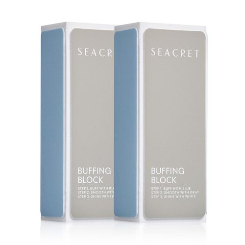 SEACRET - Professional Nail Buffing Block. 3 Ways Buffing Block The Secret for Shiny Nails. Manicure & Pedicure - Pack of 2