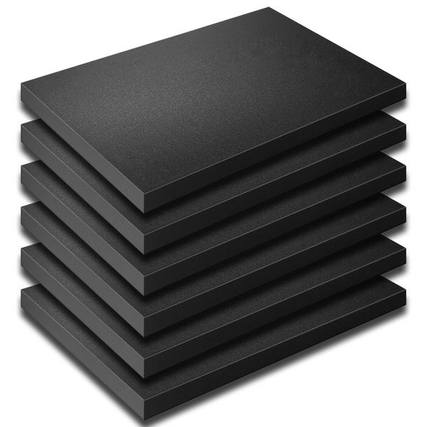 Black Packing Foam Sheets- 4pcs Cuttable Polyurethane Foam Pads Polyurethane Cushioning Inserts for Packing Cases and Crafts- 16" X 12" X 1"