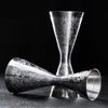 WOMLEX Measuring Cup, Graduated Jigger Cup, Cocktail Whiskey, Measuring, Integrated, Stainless Steel (Pixie, 30ml/45ml)
