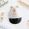 Thyonta Bear Clockwork Timer Cartoon Animal Kitchen Reminder Timer Suitable for Children's Gifts Kitchen Cooking Children Learning