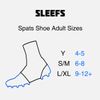 SLEEFS Solid Spats/Cleat Covers (White, S/M)
