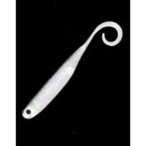 'Nomura Soft Lures Real Pulse Curly Tail 4.5 Ghost Silver