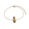 Miniblings Pin Badge Pineapple Anklet Gold 25Cm