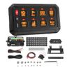 RGB 8 Gang Switch Panel On-Off LED Light Car Switch Panel Circuit Control 12-24V