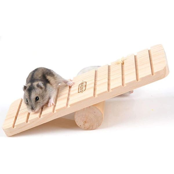 Litewoo Hamster Hideout Chewable Toys Wooden Accessories—— Seesaw