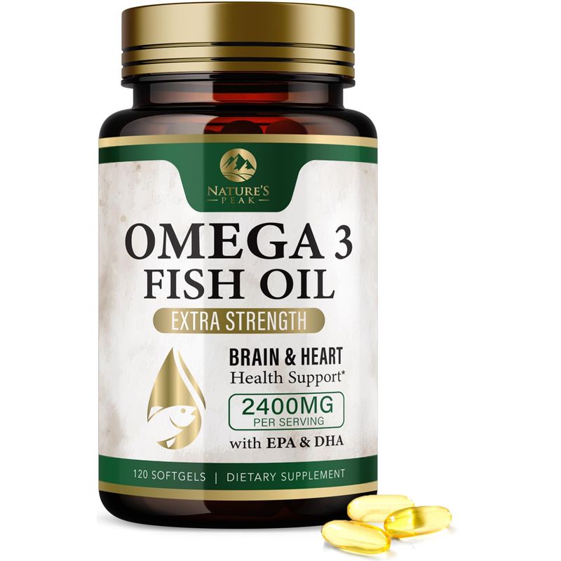 Omega 3 Fish Oil Pills 2400mg - Triple Strength Omega 3 Fish Oil ...