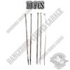 10 Pro Grade - Chrome 4" Cable Zip Ties for Wire Harness Brake Clutch Line