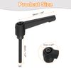 sourcing map 3Pcs M5 x 40mm Adjustable Knobs Handle Male Thread Push Button Ratchet Quick Release Locking Rotating Bolt for Lathe Machinery, Black