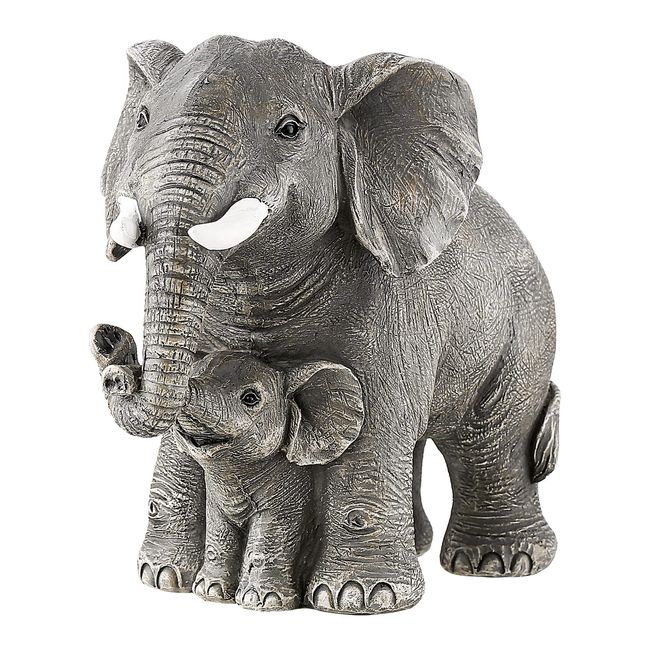 Ylncicn Elephant Statue - Elephant Decor - Mom Gifts - Elephant Gifts for Women - Home Decor Office Bookshelf TV Stand Living Room, Decoration for Shelf Table Decor -Large Grey