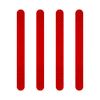 Diamond Refractive Bands for Bicycle, Red, Set of 4