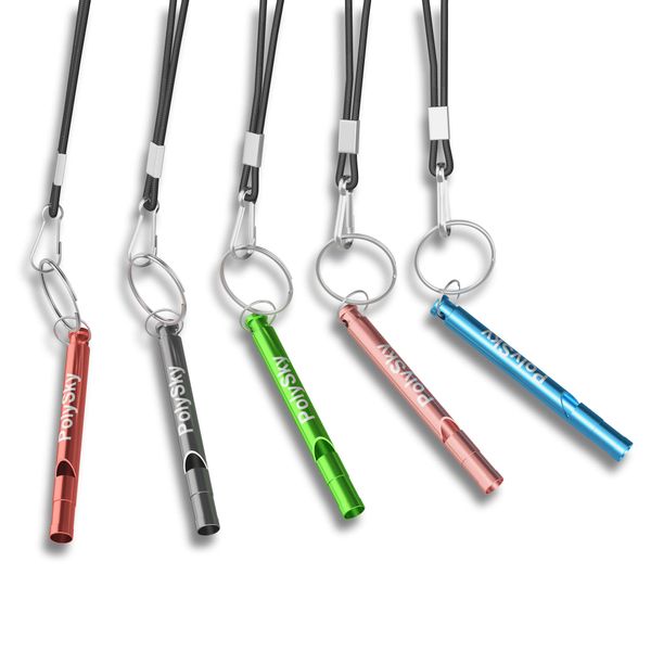 Whistle Whistle Disaster Relief Lanyard Outdoor School Gym Camping Hiking Survival Coach Referee Equipment Lifeguard (Blue+Green+Pink+Gray+Orange)