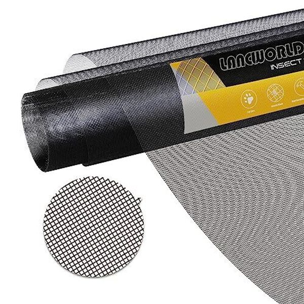 LANDWORLD 48''X100''DIY Custom Window Screen Mesh Replacement Repair 48inX100in