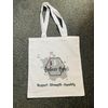 White tote canvas bag with logo