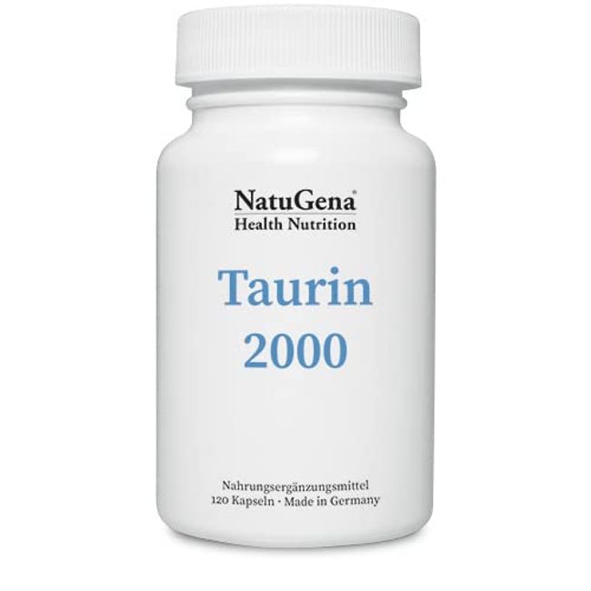 NatuGena Taurin 2000 /Hochdosiertes Taurin/ 120 Kapseln / 1 Monats Packung