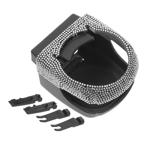 PACKOVE Car Air Vent Rhinestone Cup Holder Durable Plastic Drink Mount for Automotive Fits Bottles Stylish Vehicle Accessory for Convenient Beverage Storage