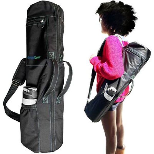 Extra Long Yoga Mat Bag for Men Women 3 Pockets Full Zipper Water Resistant