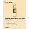 COSRX Advanced Snail Peptide Eye Cream with 73.7% Snail Mucin + 2% Niacinamide, 0.85 fl.oz / 25ml | Brightening Night Cream for Fine Lines & Dark Circles, Korean Skin Care, Not Tested on Animals