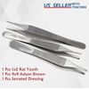 3 Pcs Adson Tissue 1 x 2 & Serrated Forceps 4.75" Plastic Surgery German Grade