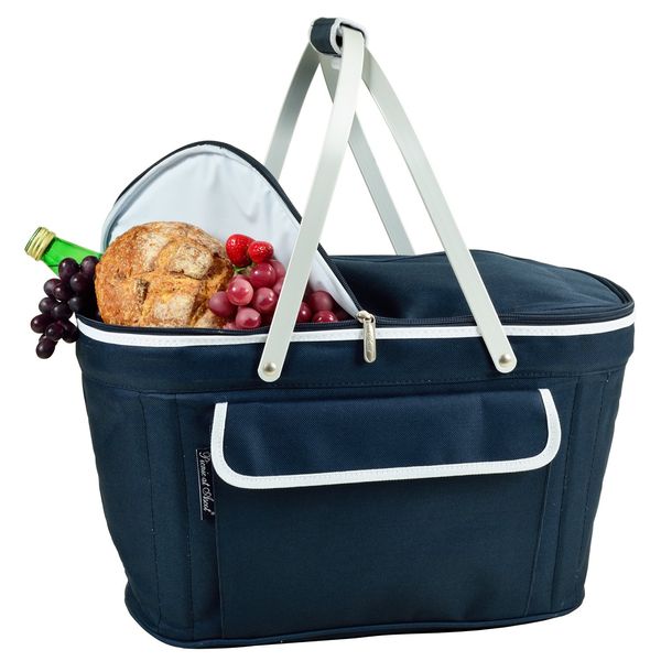 Picnic at Ascot Patented Insulated Folding Picnic Basket Cooler- Designed & Quality Approved in the USA