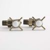 Milano - Brushed Brass Angled Heated Towel Rail Radiator Valves
