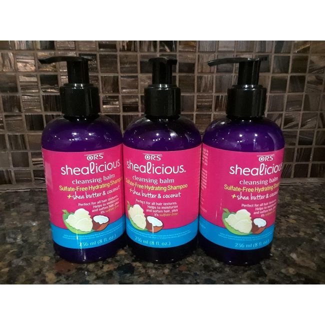 Ors Shealicious Sulfate-Free Hydrating Shampoo 8oz---LOT OF 3